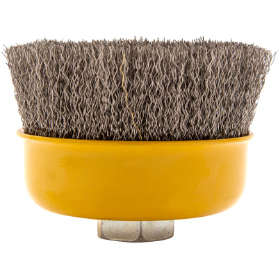 Щетка для УШМ, 100 мм, "Чашка", витая нержавеющая проволока 0.3 мм, М14 Denzel по ценам производителя в Казани с доставкой по всей России