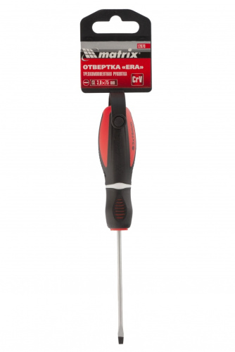 Отвертка "Era", SL3 х 75 мм, CrV, трехкомпонентная рукоятка Matrix по ценам производителя в Казани с доставкой по всей России