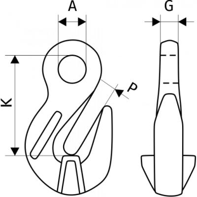 Крюк укорачивающий 15 т, размер 22-8 купить в Москве с доставкой по всей России | ProtosMarket.ru