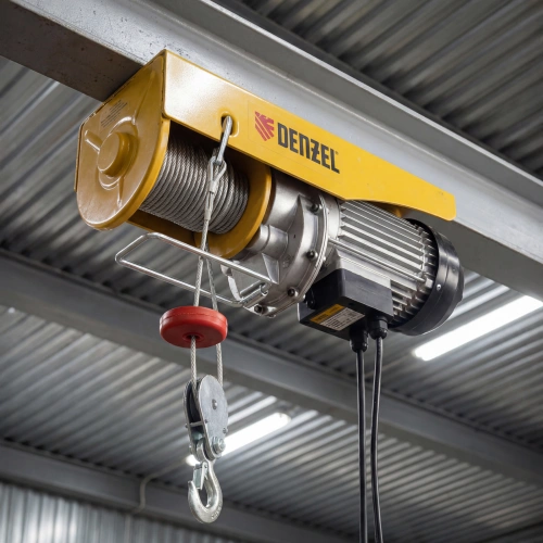 Тельфер электрический TF-800, 0.8 т, 1300 Вт, высота 12 м, 8 м/мин Denzel по ценам производителя в Казани с доставкой по всей России
