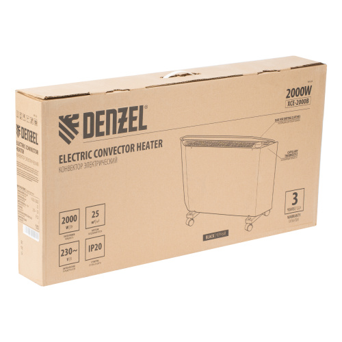 Конвектор электрический XCE-2000 B, 230 В, 2000 Вт, X-образный нагреватель Denzel по ценам производителя в Казани с доставкой по всей России