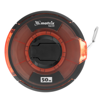 Рулетка геодезическая 50 м х 12,5 мм, закрытый корпус, стальная лента, односторонняя шкала, Pro Matrix по ценам производителя в Казани с доставкой по всей России