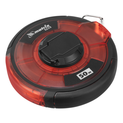 Рулетка геодезическая 50 м х 12,5 мм, закрытый корпус, стальная лента, односторонняя шкала, Pro Matrix по ценам производителя в Казани с доставкой по всей России