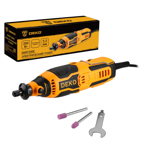 Электрический гравер DEKO DKRT200E с регулировкой скорости, 200 Вт купить в Москве с доставкой по всей России | ProtosMarket.ru