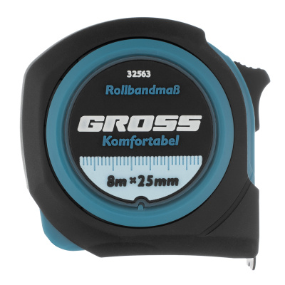 Рулетка Komfortabel 8 м х 25 мм,обрезиненный корпус Gross по ценам производителя в Казани с доставкой по всей России