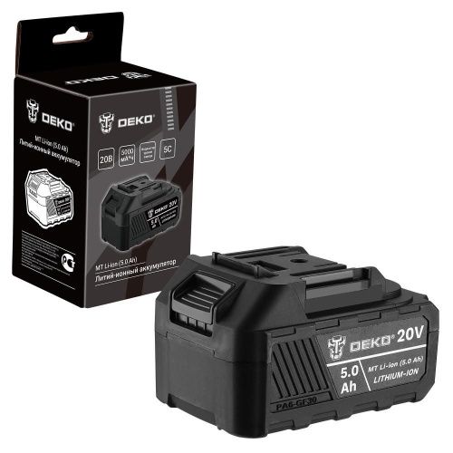 Аккумулятор DEKO MT Li-ion, 20В, 5.0А*ч, разъём UNV купить в Москве с доставкой по всей России | ProtosMarket.ru