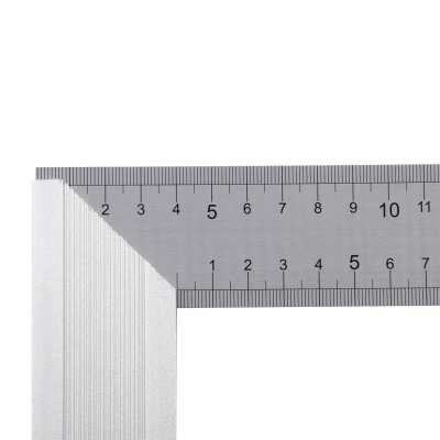 Угольник стальной 250 мм, нержавеющая сталь, градуировка, алюминиевое основание Denzel по ценам производителя в Казани с доставкой по всей России