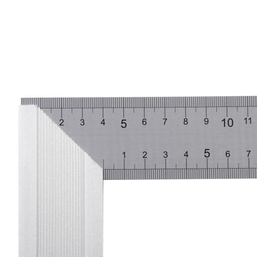 Угольник стальной 250 мм, нержавеющая сталь, градуировка, алюминиевое основание Denzel по ценам производителя в Казани с доставкой по всей России