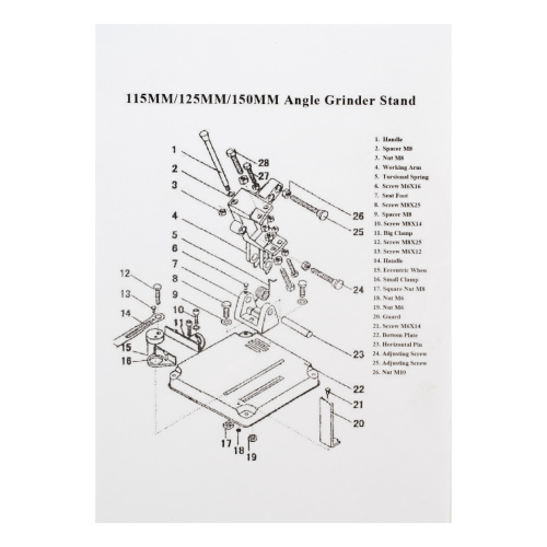 Станок для крепления УШМ COS-115 Sparta купить в Москве с доставкой по всей России | ProtosMarket.ru
