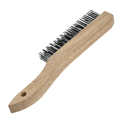 Щетка зачистная трехрядная, закаленная прямая проволока с деревянной ручкой Сибртех по ценам производителя в Казани с доставкой по всей России