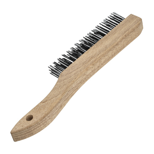 Щетка зачистная трехрядная, закаленная прямая проволока с деревянной ручкой Сибртех по ценам производителя в Казани с доставкой по всей России