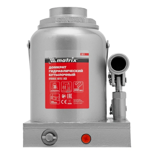 Домкрат гидравлический бутылочный, 30 т, h подъема 244-370 мм Matrix по ценам производителя в Казани с доставкой по всей России