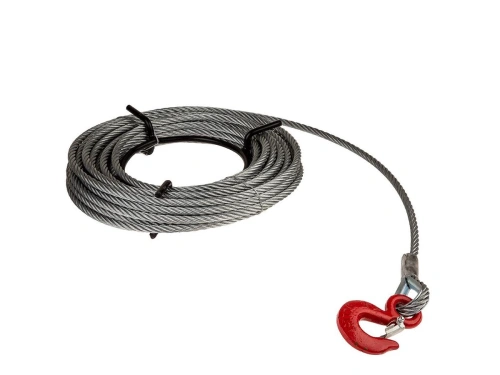 Трос стальной канат для лебёдки 500кг диаметр 6 мм длина 60 м с крюком купить в Москве с доставкой по всей России | ProtosMarket.ru