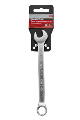 Ключ комбинированный, 14 мм, CrV, матовый хром Matrix по ценам производителя в Казани с доставкой по всей России