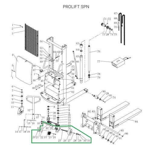 Поворотная опора с тормозом для поворотных колес для штабелеров SPN (в сборе с колесом) купить в Москве с доставкой по всей России | ProtosMarket.ru