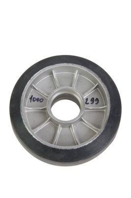 Колесо резиновое 160х50 мм без подшипника для тележек гидравлических JC/DF-III/DB/BFC купить в Москве с доставкой по всей России | ProtosMarket.ru