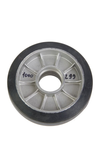 Колесо резиновое 160х50 мм без подшипника для тележек гидравлических JC/DF-III/DB/BFC купить в Москве с доставкой по всей России | ProtosMarket.ru