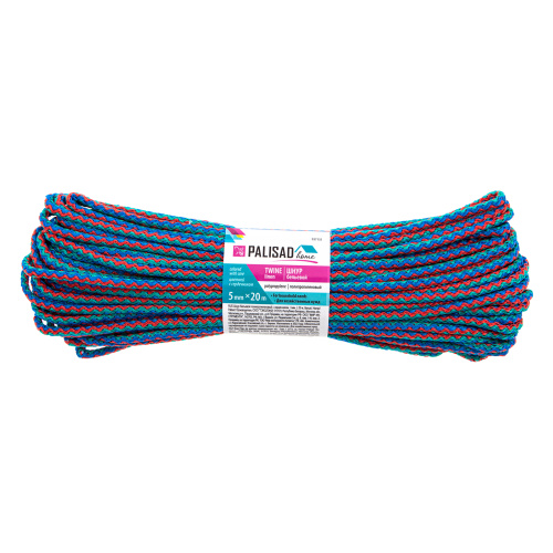 Шнур бельевой полипропиленовый с сердечником, 5 мм L 20 м, цветной, Home Palisad по ценам производителя в Казани с доставкой по всей России