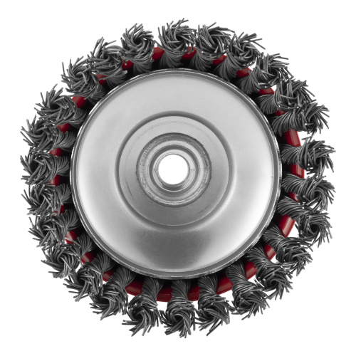 Щетка для УШМ, 125 мм, М14, "чашка", крученая проволока 0.8 мм Matrix по ценам производителя в Казани с доставкой по всей России