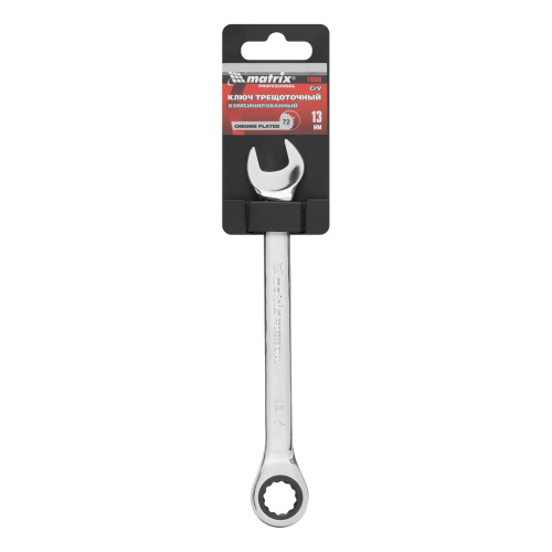 Ключ комбинированный трещоточный, 13 мм, CrV, зеркальный хром Matrix Professional купить в Москве с доставкой по всей России | ProtosMarket.ru