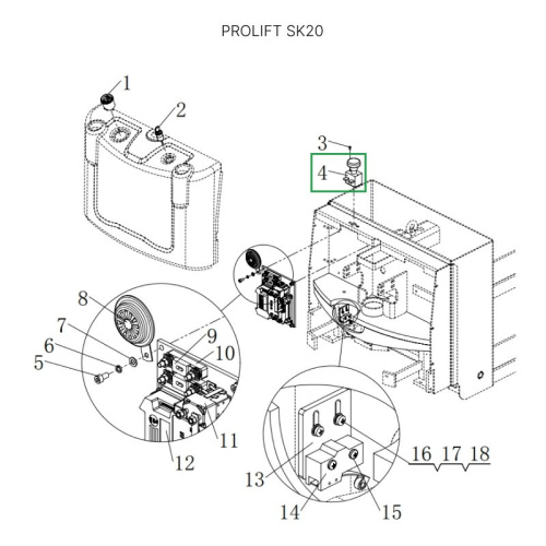 Аварийный выключатель для штабелеров SDR/SDK и SPN, для тележек SK20 по ценам производителя в Казани с доставкой по всей России