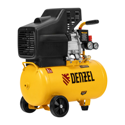 Компрессор воздушный DC1500/24, прямой привод, 1.5 кВт, 24 литра, 220 л/мин Denzel по ценам производителя в Казани с доставкой по всей России
