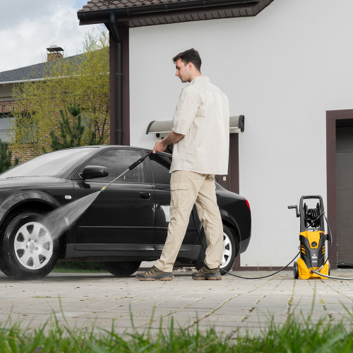 Моечная машина высокого давления R-165D, 2200 Вт, 165 бар, 7 л/мин, с барабаном Denzel купить в Москве с доставкой по всей России | ProtosMarket.ru