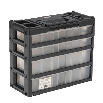 Органайзер для хранения с выдвижными лотками 310х150х260мм, 4 секции, пластик Stels купить в Москве с доставкой по всей России | ProtosMarket.ru