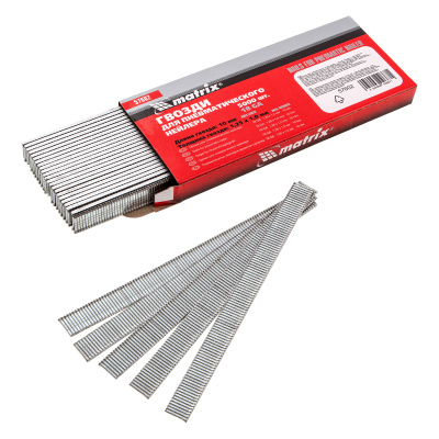 Гвозди для пневматического нейлера, длина 10 мм, ширина 1.25 мм, толщина 1 мм, 5000 шт Matrix по ценам производителя в Казани с доставкой по всей России