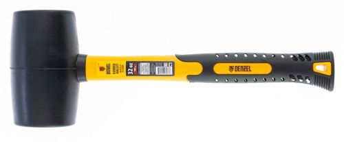 Киянка резиновая, 32 oz, черная резина, фибергласовая рукоятка Denzel купить в Москве с доставкой по всей России | ProtosMarket.ru