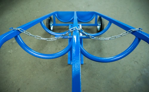 Тележка для газовых баллонов TOR ГБ-2, 2 баллона (250 литые колеса + 160 поворотное) купить в Москве с доставкой по всей России | ProtosMarket.ru