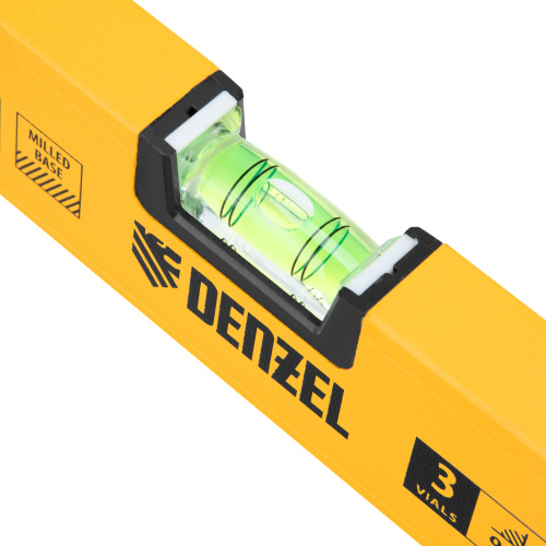 Уровень алюминиевый, магнит, фрезерованный, 3 глазка (1 зеркал.) 0,5 мм/м, 1000 мм Denzel купить в Москве с доставкой по всей России | ProtosMarket.ru