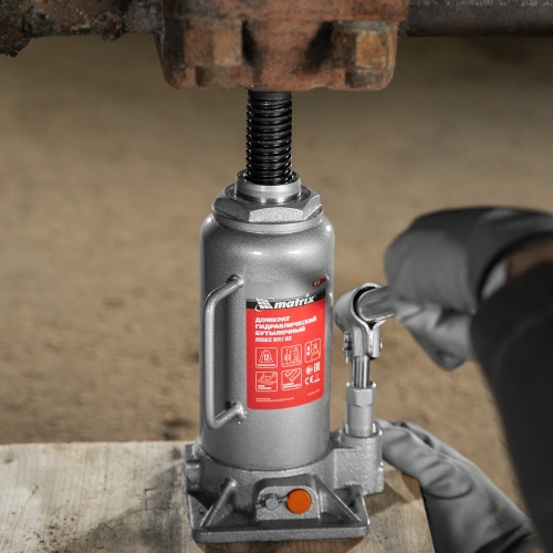 Домкрат гидравлический бутылочный, 12 т, h подъема 230-465 мм Matrix по ценам производителя в Казани с доставкой по всей России