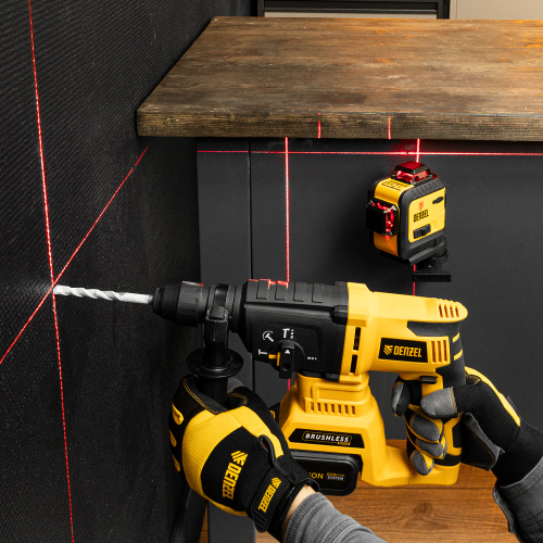 Лазерный уровень мультипризменный LX 360-3 Red, 30 м, 635 нм, аккумулятор Li 2800 мАч, резьба 5/8" Denzel купить в Москве с доставкой по всей России | ProtosMarket.ru