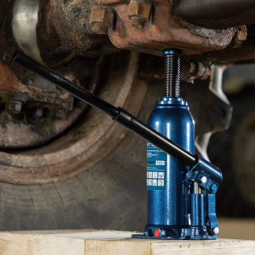 Домкрат гидравлический бутылочный, 10 т, h подъема 222-447 мм Stels по ценам производителя в Казани с доставкой по всей России