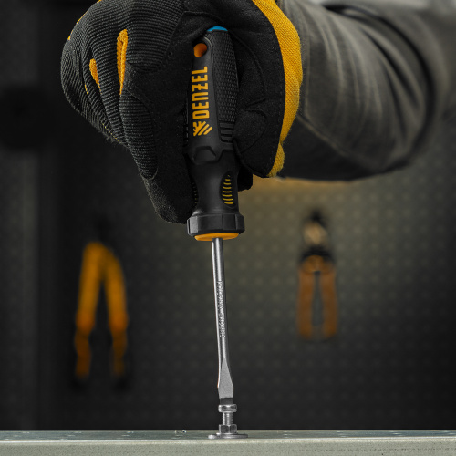 Отвертка SL5x75 мм, CrV, трехкомпонентная рукоятка Denzel по ценам производителя в Казани с доставкой по всей России