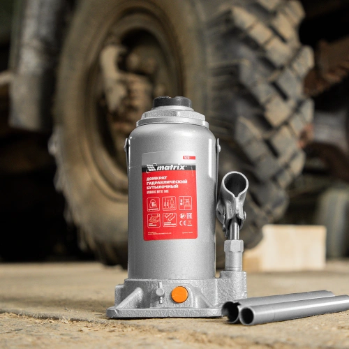 Домкрат гидравлический бутылочный, 16 т, h подъема 230-460 мм Matrix по ценам производителя в Казани с доставкой по всей России