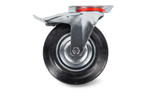 Колесо поворотное резина SCb 55 125 мм с тормозом (F) купить в Москве с доставкой по всей России | ProtosMarket.ru