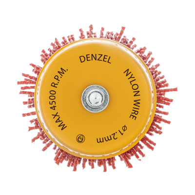 Щетка для дрели, 65 мм, Чашка, со шпилькой, нейлоновая щетина Denzel по ценам производителя в Казани с доставкой по всей России