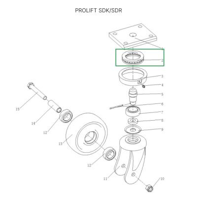 Опорный подшипник для штабелеров SDR/SDK1645, 1656 (260*180*27 мм) купить в Москве с доставкой по всей России | ProtosMarket.ru