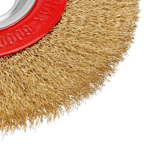 Щетка для точила, 175 мм, посадка 32 мм, плоская, латунированная витая проволока Matrix купить в Москве с доставкой по всей России | ProtosMarket.ru