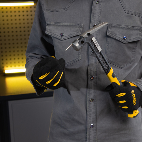 Молоток строительный 450 г, цельнокованый,боек с магнитом, двухкомп. обрезин. рук-ка Denzel купить в Москве с доставкой по всей России | ProtosMarket.ru