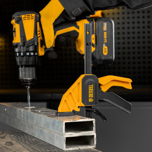 Струбцина F-образная, быстрозажимная, 150 х 55 мм, усиленный нейлоновый корпус Denzel купить в Москве с доставкой по всей России | ProtosMarket.ru