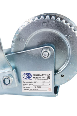 Лебедка ручная TOR ЛФ-1000 (FD) г/п 0,4 т длина троса 10 м купить в Москве с доставкой по всей России | ProtosMarket.ru