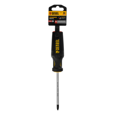Отвертка, PH2х100 мм, S2, 3к рукоятка Denzel по ценам производителя в Казани с доставкой по всей России