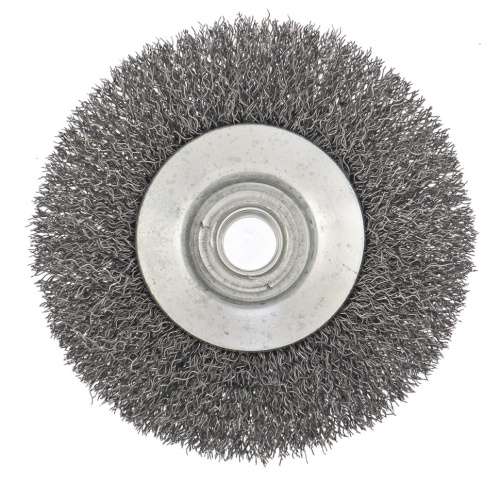 Щетка для УШМ, 100 мм, М14, "тарелка", витая проволока Сибртех по ценам производителя в Казани с доставкой по всей России