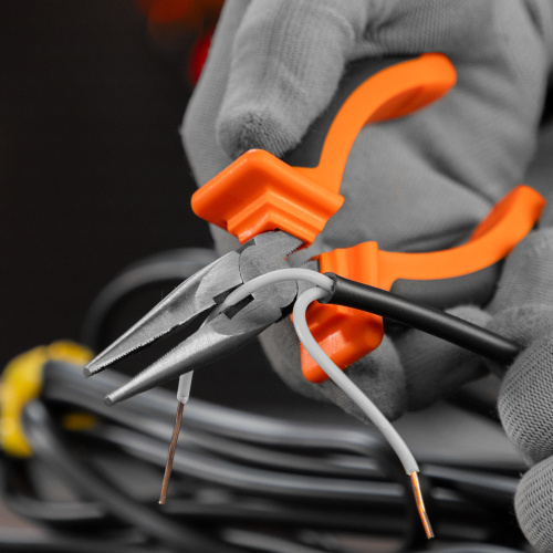 Длинногубцы прямые Comfort, 160 мм ,шлифованные, двухкомпонентные рукоятки Sparta купить в Москве с доставкой по всей России | ProtosMarket.ru