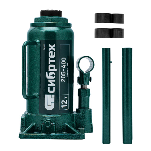 Домкрат гидравлический бутылочный, 12 т, 205-400 мм Сибртех купить в Москве с доставкой по всей России | ProtosMarket.ru