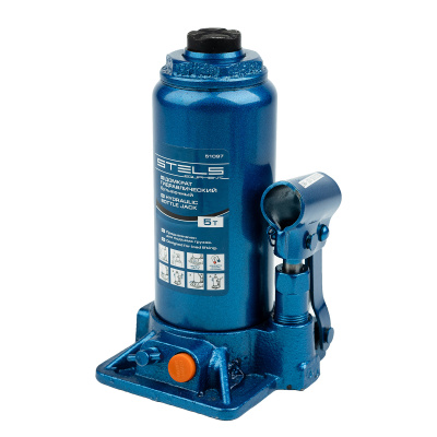 Домкрат гидравлический бутылочный, 5 т, H подъема 197-382 мм Stels купить в Москве с доставкой по всей России | ProtosMarket.ru