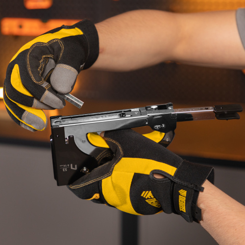 Степлер мебельный, стальной корпус, быстрая загрузка, регул. силы удара, тип 53, 4-14 мм Denzel купить в Москве с доставкой по всей России | ProtosMarket.ru